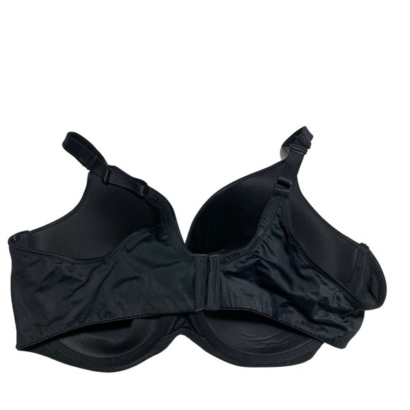 DREAMFIT Women Plus Size Full Coverage Bra Size 44DD Black Underwire Plunge - Picture 2 of 9